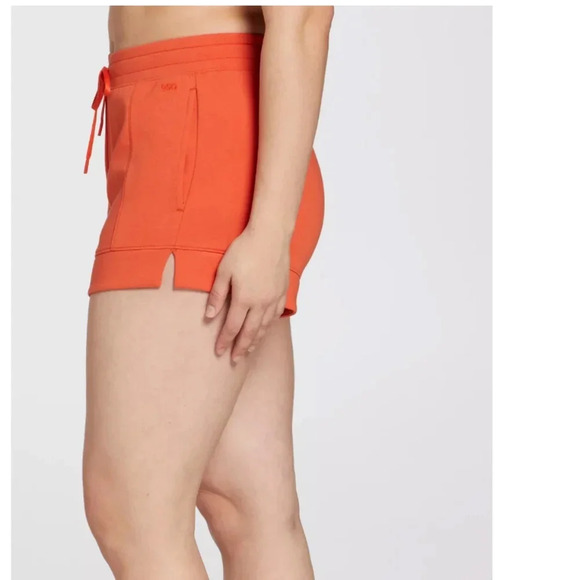 NWT DSG Women's Shorts Sports Fleece Mid Rise Orange Size Small - Picture 4 of 4